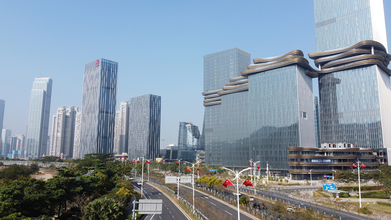 2024年1月1日，廣東珠海，橫琴粵澳深度合作區(qū)樓群。